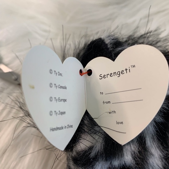 Ty (20) Plush Zebra with Black and White Stripes Serengeti 1999 - Picture 7 of 8